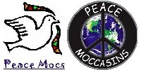 PEACE-MOCS moccasins distributed by THE HANSA GUILD Co.